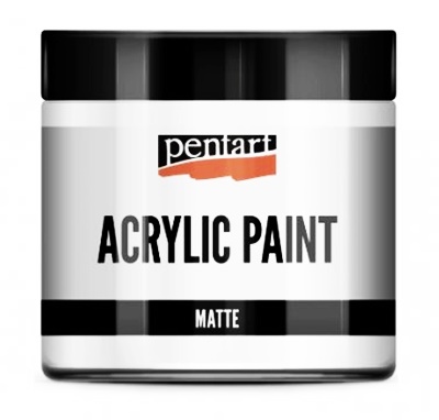 Culori acrilice mate Pentart - Alb 500ml